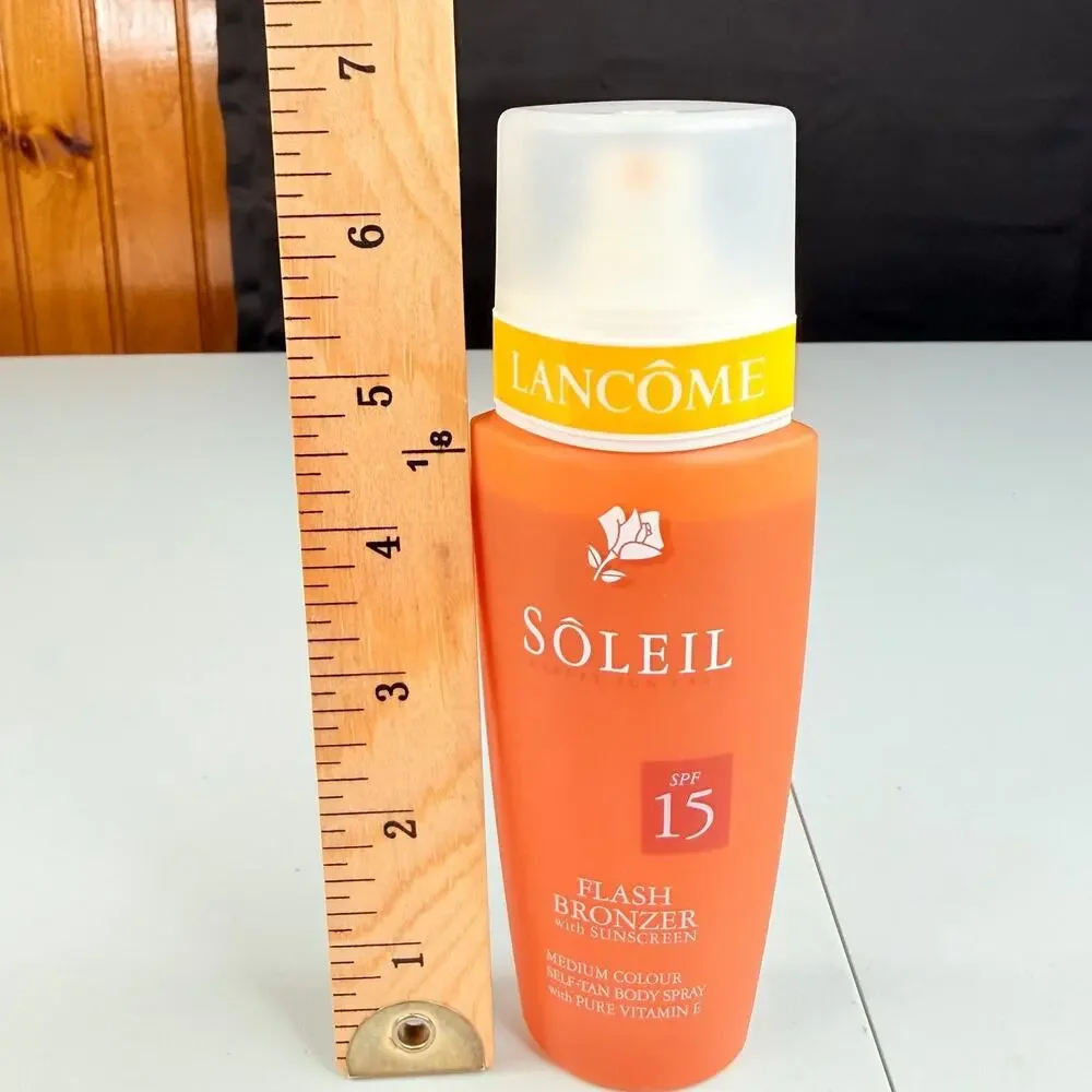Vintage Lancome Soleil Flash Bronzer SPF 15 Medium Self Tan Spray 4.2 oz HTF